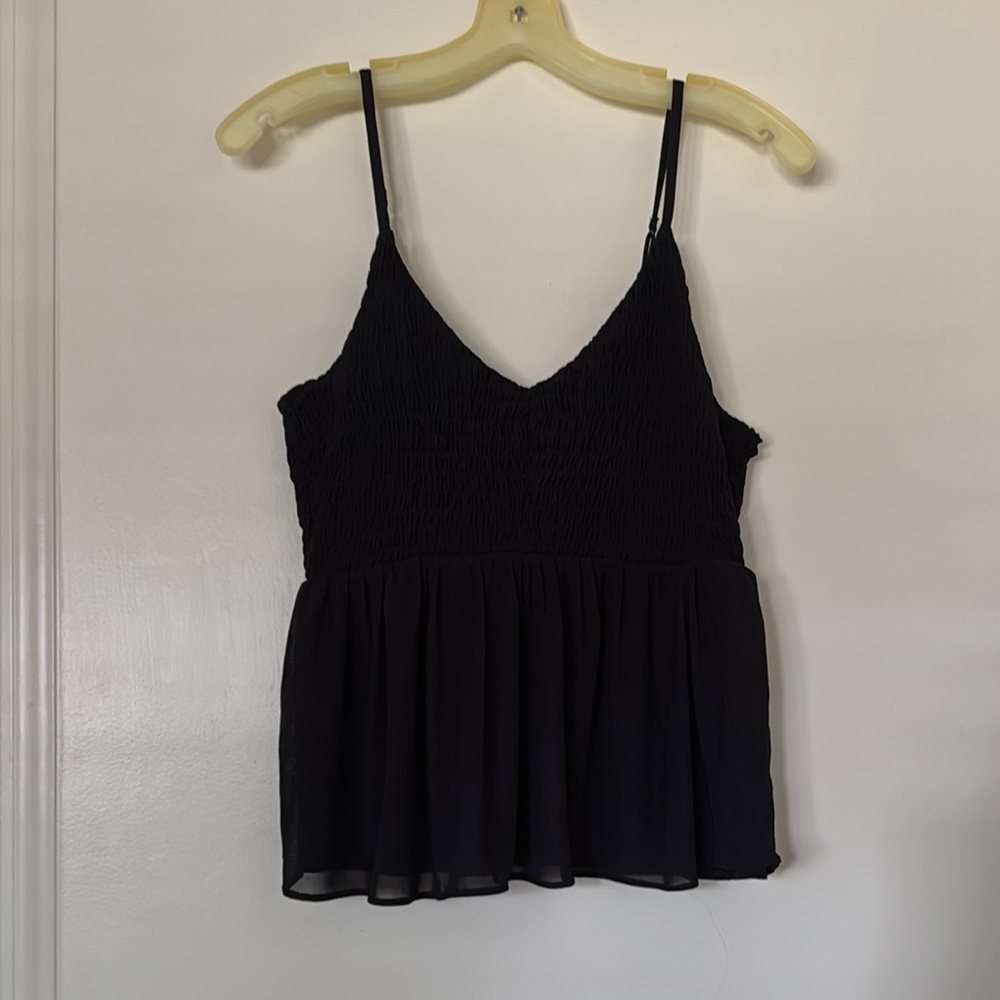 Black empire waist tank Top